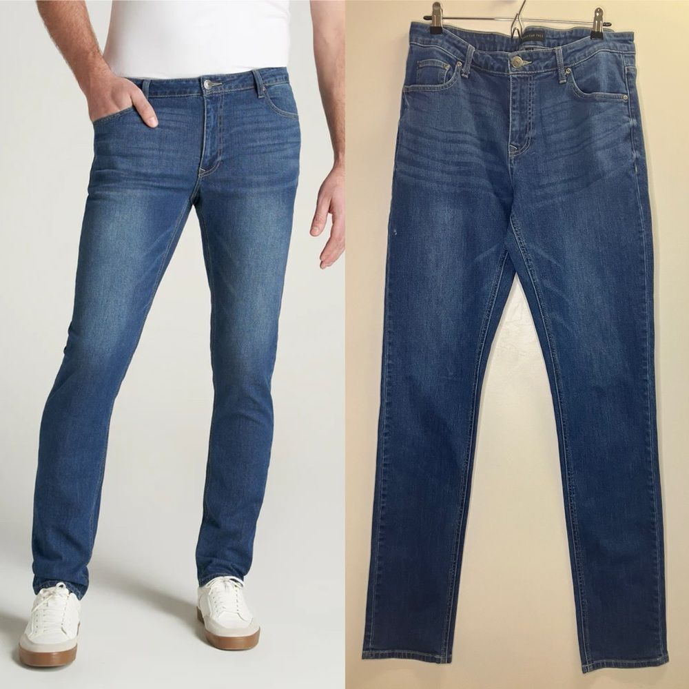 American Tall Carman Tapered Classic Blue Jeans Sold Out Limited Edition 34 x 38